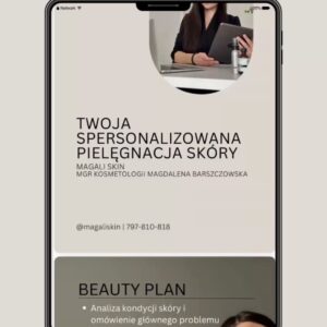 Beauty plan z listą kosmetyków